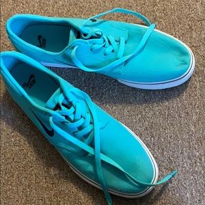 Nike Canvas Shoes aqua color